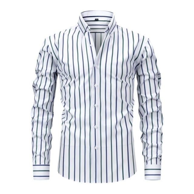 LOVZFMLL Men's Shirts, Solid Fashion Button-Down Shirt, Versatile for Work Business, V-Neck Relaxed Fit Long Sleeve Fall Clothes