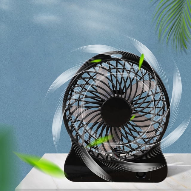 Small Desk Fan, Portable Electric Table Desktop Air Circulator Fans, Desktop USB Charging Fan Three Speed Adjustment Small Fan Silent Fan Portable Small Table Fan Suitable For Office And Bedroom