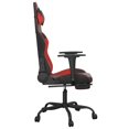 thumbnail image 2 of vidaXL Gaming Chair with Footrest Black and Red Faux Leather, 2 of 5
