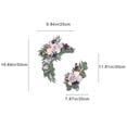 thumbnail image 3 of mtvxesu Simulation Silk Flower Arch Decor with Clips for Wedding Party Decoration, 2 Pcs, 20X10 Inches and 13X7.8 Inches, 3 of 6