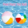 thumbnail image 4 of Glossy Panel Inflatable Beach Ball Large Summer Holiday Party Swimming; Z7F3, 4 of 8