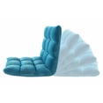 thumbnail image 2 of Velago Clam Adjustable Folding Plush Floor Gaming Chair, Blue, 2 of 3