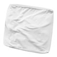 thumbnail image 3 of High Stretch Velvet Square Ottoman Cover Elastic Bottom for Living Room Washable White, 3 of 8