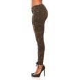 thumbnail image 3 of Jean Skinny Taille Basse pour Femmes à Lacets Coupe Ajustée Extensible Camouflage Taille Junior 3, 3 of 10