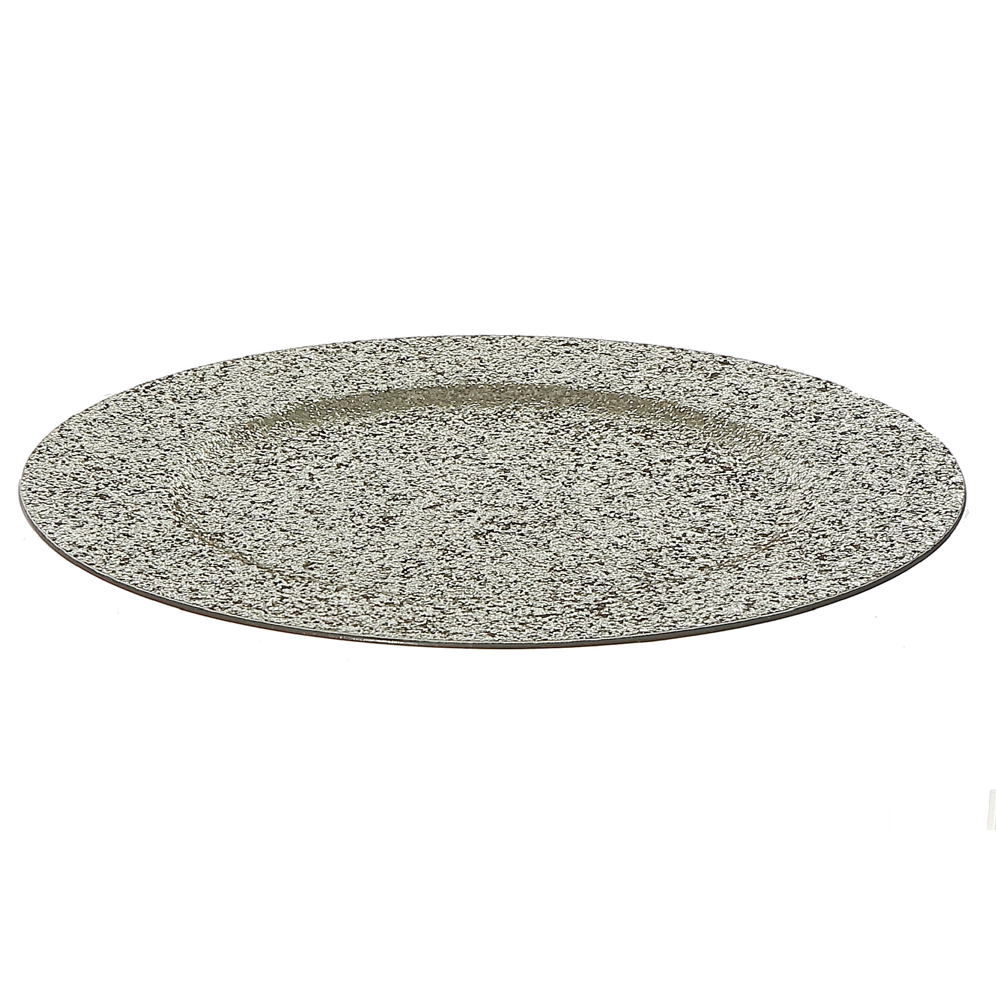 Assiette De Présentation (Paillettes) (Champagne) (33 Cm) - Lot De 12