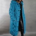 thumbnail image 2 of AherBiu Plus Size Cardigan for Women Trendy Cable Knit Long Cardigans Button down Open Front Winter Coat, 2 of 5