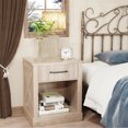 thumbnail image 4 of Gymax Table de Chevet 2 Pcs avec Tiroir et Tablette Table de Chevet Rustique en Bois Chambre Naturel, 4 of 10
