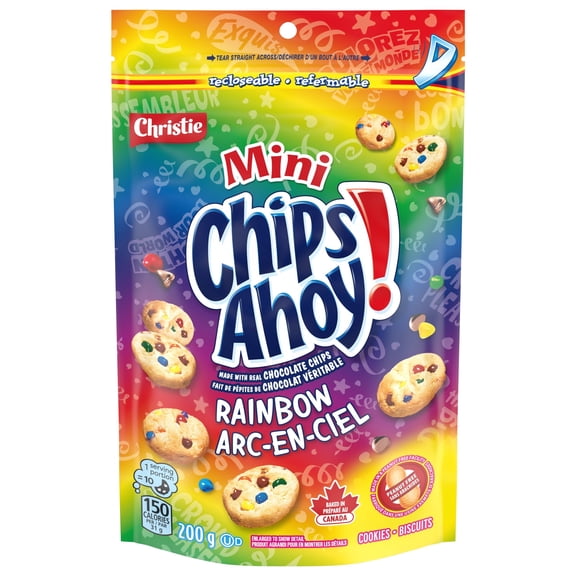 Chips Ahoy! Mini Rainbow Chocolate Chip Cookies, Made in a Peanut-Free Facility, School Snacks