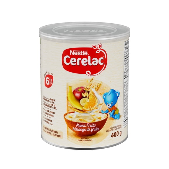 CERELAC Mixed Fruits Baby Cereal, 6 Months & Up, Source of Iron, Calcium & Vitamins B1 & B3