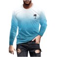 thumbnail image 2 of RXIRUCGD T-Shirt à Col Rond pour Hommes, Décontracté, Mode, Imprimé, Manches Courtes, Chandail, Bleu Pâle, Taille : M, 2 of 5