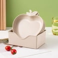thumbnail image 2 of pstuiky 5-Piece Wheat Straw Plates Set with Snack Bowl & Organizer Base Reusable Bpa-Free Dishwasher Safe Dinnerware Stackable Space-Saving Design for Restaurants, Dining Halls, Food Shops, 2 of 7