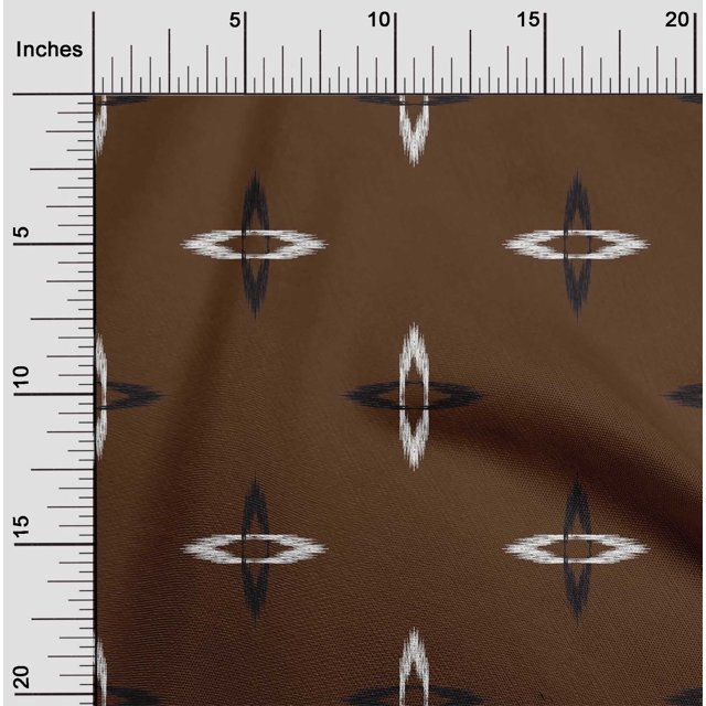 oneOone Silk Tabby Fabric Arrow Ikat Printed Craft Fabric BTY 42 Inch Wide