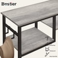 thumbnail image 2 of Bestier Metal Narrow Console Table, 4-Tier Hallway Table with Shelves, Retro Grey, 2 of 6
