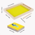 thumbnail image 3 of BKER Sand Trays For Classroom Wood Montessoris Sand Tray Sand Writing Alphabet Sensory Toy | Early Education Learning Tools With 36 Cards Homeschool Numbers Writing Games For Kids, 3 of 6