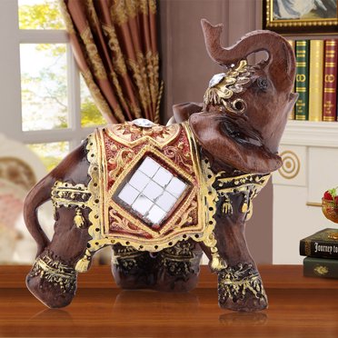 Statue d'Éléphant, Statue d'Éléphant en Bois Feng Shui Porte-Bonheur Feng Shui Statue d'Éléphant Feng Shui Robuste et Durable