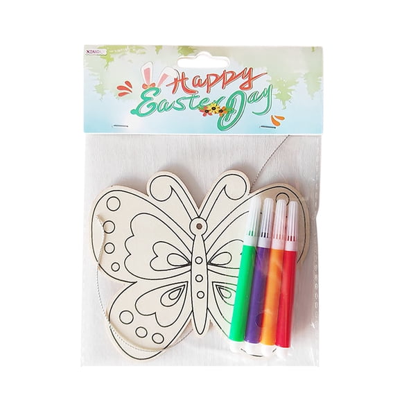 Bmisegm Easter Diy Wooden Drawing Board for Kids - Painting Coloring and Craft Decoration for Easter Celebrations and Festive Arts & Crafts & DIY toys D