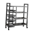thumbnail image 2 of simhoa Storage Shelves with Wheels 4 Tier Metal Shelf Rack for Office Closet Garage 90cmx135cm, 2 of 8