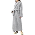 thumbnail image 1 of Timegard Womens Robe Soft Warm Fleece Bathrobe Solid Color Fall Winter Casual Loose Comfy Nightgowns, 1 of 6