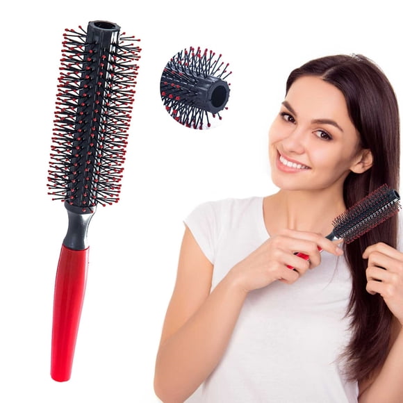 Static Hair Brush for All Hair Types Nylon Pins Massage Round Blow Dry Detangle Styling Brush Comb Men Women Adults Kids