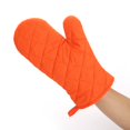 thumbnail image 4 of Oven Mitts, Premium Heat Resistant Kitchen Gloves Cotton & Polyester Quilted Oversized Mittens,Pink, 4 of 6