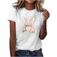thumbnail image 2 of Weiqiqre Plus Size Tops for Women Happy Easter T Shirt Easter Bunny Shirt Cute Rabbit Graphic Tee Gift Spring Tees Tops, 2 of 4