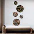 thumbnail image 2 of Designart "Rustic Brick Wall Allure" Abstract Metal Wall Art Set Of 5 - Brown Large Metal Wall Art Set, 2 of 6