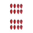 thumbnail image 3 of relayinert 8pieces Tree Decoration Eye-catching Pine Cone Decorations For Festive Red 2Set, 3 of 6