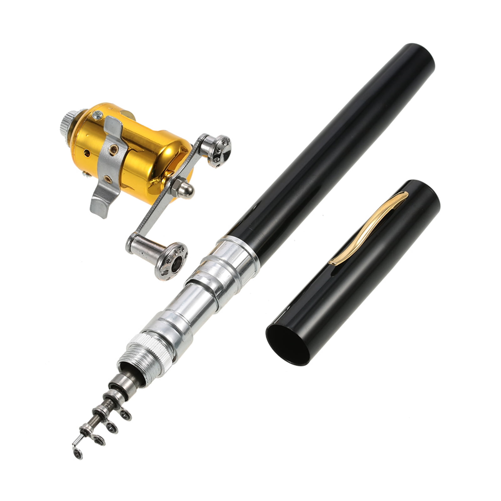 Fishing Rod and Reel Combo, Mini Portable Pocket Telescopic Pole, Surf Casting Rod, for Fishing Enthusiasts, Suitable for Boat, Dam, Ice Fishing