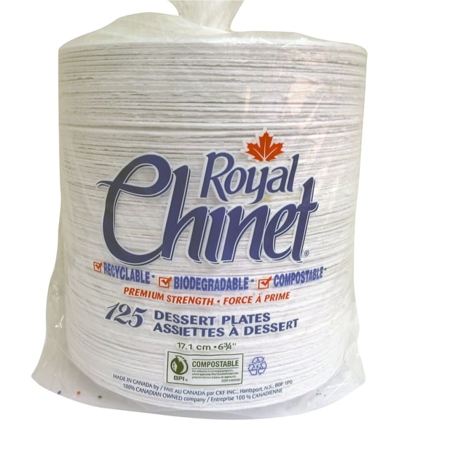 Royal Chinet Assiette à Dessert de 6.75 Pouces, 125 Assiettes