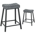 thumbnail image 1 of HOMCOM Bar Stools Set of 2 Velvet Upholstered Counter Height Barstools Grey, 1 of 10