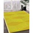 thumbnail image 3 of Ahgly Company Tapis d'Intérieur Ronds Transitionnels Jaunes Lavables à la Machine, 4 Pieds Rond, 3 of 7