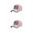 thumbnail image 1 of Decodeary Casquette de Baseball à la Mode Ajustable et Protégée du Soleil Chapeau Multicolore Rose 2Set, 1 of 6