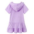 thumbnail image 4 of DPTALR Girls Swim Cover Up Kids Swimsuit Coverup Zip-Up Beach Bathing Suit Robe, 4 of 7