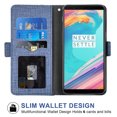 thumbnail image 2 of OnePlus 5T Case, iCoverCase Genuine Leather Wallet Case Slim Fit Folio Book Design with Stand and Card Slots Flip Case Cover for OnePlus 5T (Blue), 2 of 5