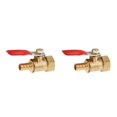 thumbnail image 4 of Thinsony Various Type Ball Valve Threaded Brass Valve Ball 16mm 8mm Red 2Set, 4 of 6