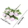 thumbnail image 2 of Meitianfacai Bouquet Simulé de Fleurs de Décoration pour la Maison Bouquet de Roses Simulé de Petits Guidons de Roses, Violet, 2 of 7