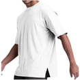 thumbnail image 2 of AherBiu T-Shirts pour Hommes Surdimensionnés en Coton Léger à Col Rond à Manches Courtes T-Shirt Décontracté, 2 of 8