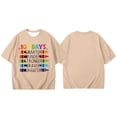 thumbnail image 4 of LUOGENLI T-Shirt pour Filles Enfants Mode Décontractée Imprimé Col Rond Manches Courtes T-Shirt Haut Chemises pour Filles Tendance Été Plus Kaki 12-13 Ans, 4 of 4