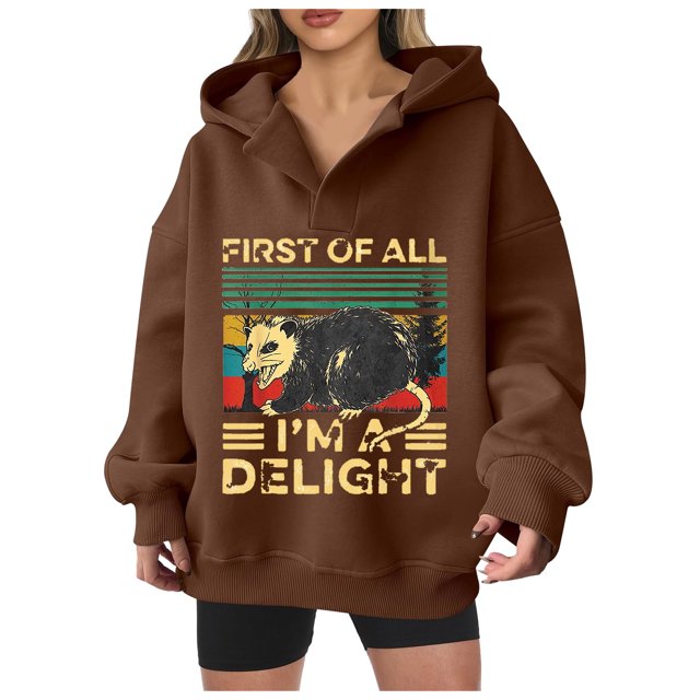 WEAIXIMIUNG Oversized Sweatshirts Women's Trend Print Loose Hoodie