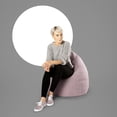 thumbnail image 3 of Gouchee Home Alfa Pink Bean Bag Chair – Soft Velour Polyester Fabric with Polystyrene Bead Filling, Suitable for Adults and Teens, Lightweight & Portable Seating for Dorm or Living Room, 3 of 7