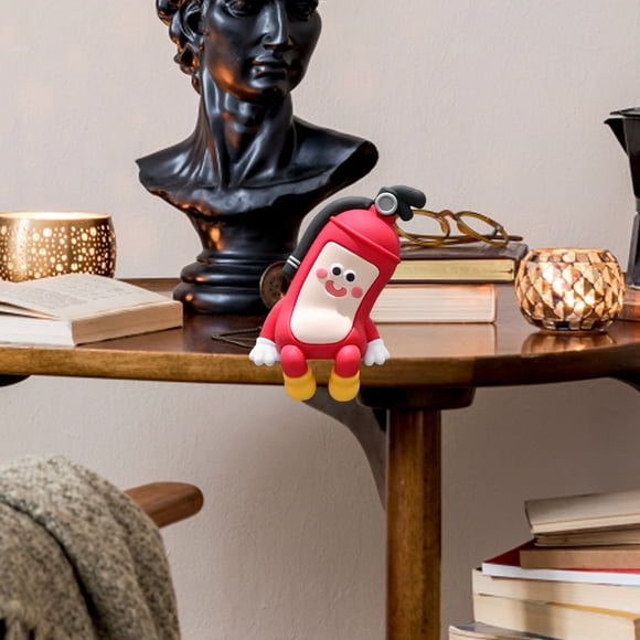 Adorable Cartoon Fire Extinguisher Figurine Decorative Collectible For Desk Laptop Shelf Education For Kids And Adults