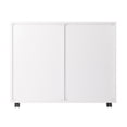thumbnail image 2 of Winsome Halifax 2 Section Mobile Storage Cabinet, White, 2 of 9