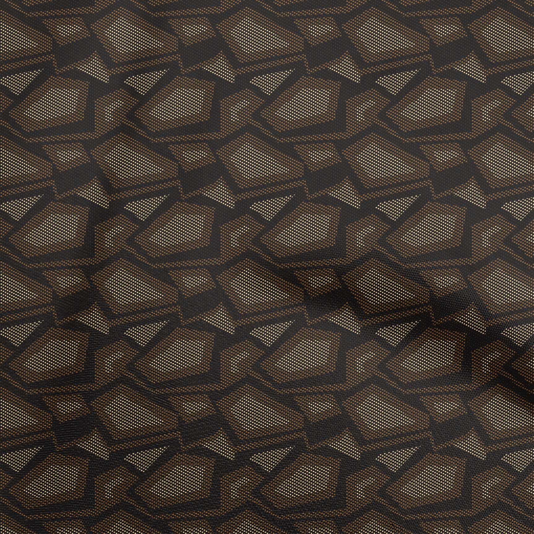 oneOone Cotton Silk Brown Fabric Abstract Sewing Material Print Fabric By The Yard 42 Inch Wide