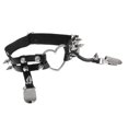 thumbnail image 2 of ziyahi Women Star Heart Garters Belts Rivets Gothic Punk Leather Garter Leg Ring #5, 2 of 5