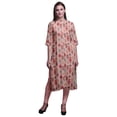 thumbnail image 1 of Bimba Robe Tunique Droite Imprimée à Boutons pour Femmes Kurti Petite, 1 of 6