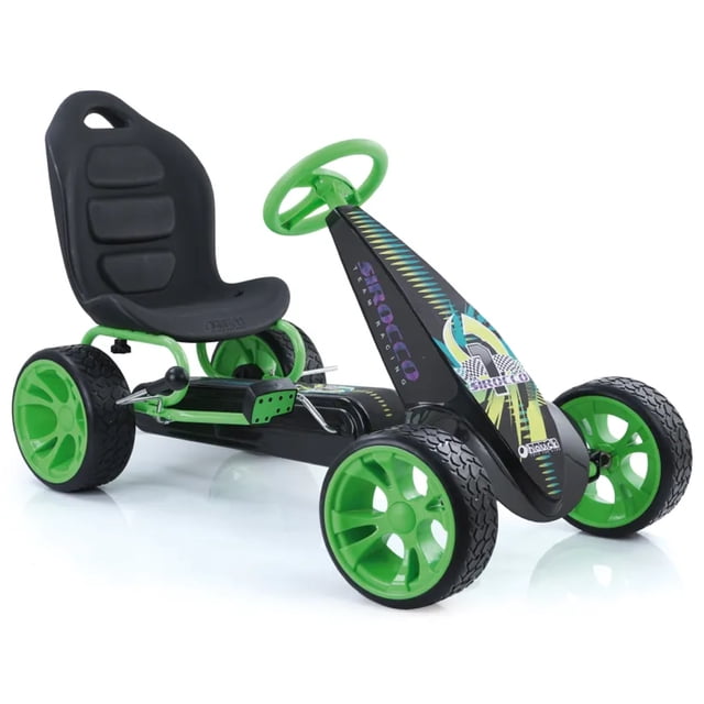 hauck Sirocco Racing Kart à Embrayage Libre avec Pneus en Caoutchouc à Profil Bas, Vert