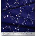 thumbnail image 3 of Soimoi Crepe Silk Fabric Leaves & Buds Flower Decor Fabric Printed Yard 42 Inch Wide, 3 of 3
