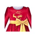 thumbnail image 4 of Robe Fille Noël Rouge Or Arbre Renne Fête du Nouvel An 6 Ans, 4 of 6