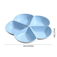 thumbnail image 3 of SLYNSHome Wheats Straw Candy Tray Compartment Snack Organizer Lightweight Food-Grade Plastic Party Serving Tray - Blue, 3 of 7