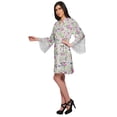 thumbnail image 2 of Moomaya Printed Bridesmaid Robes Short Bride Getting Ready Dress Loungewear, 2 of 6